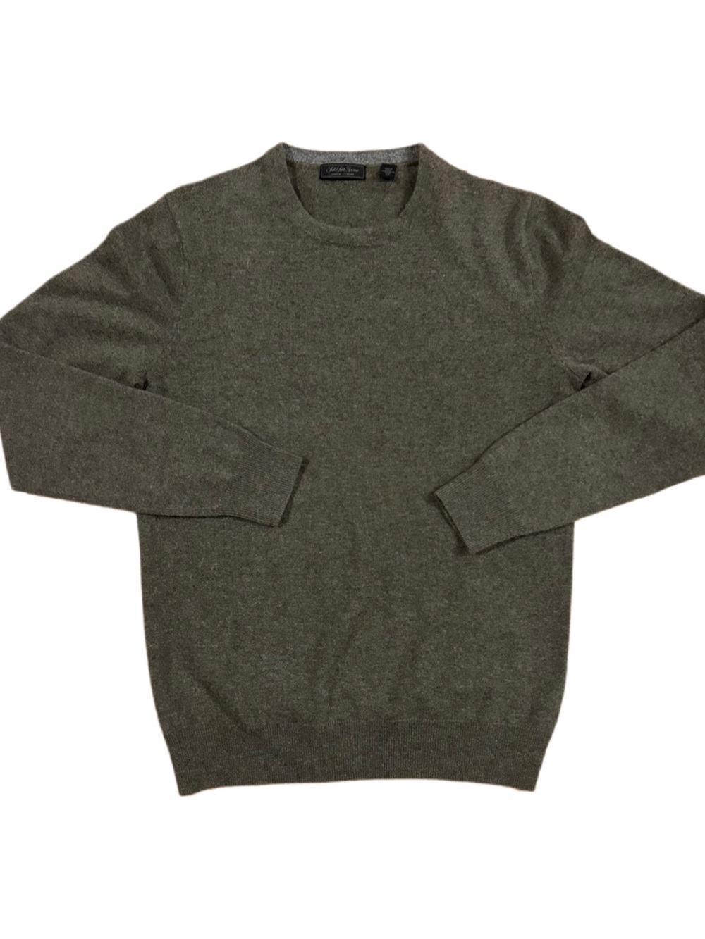 Saks Fifth Avenue Men's Cashmere Crewneck Sweater - Olive size S/P
